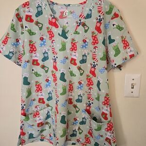Festive Holiday Print Women's Top